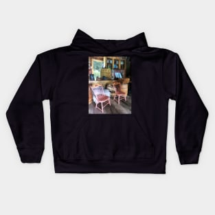 Two Pink Chairs in General Store Kids Hoodie